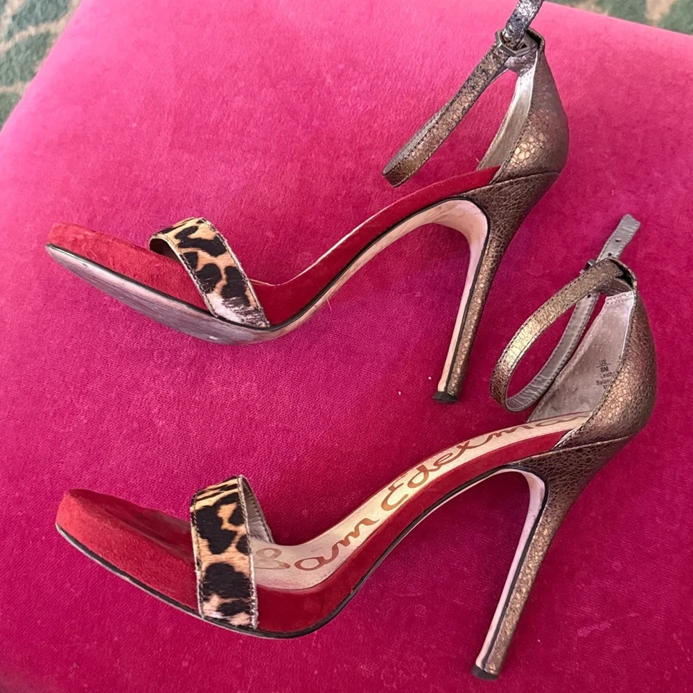 Sam Edelman Leopard Print Heels - Picture 3 of 8